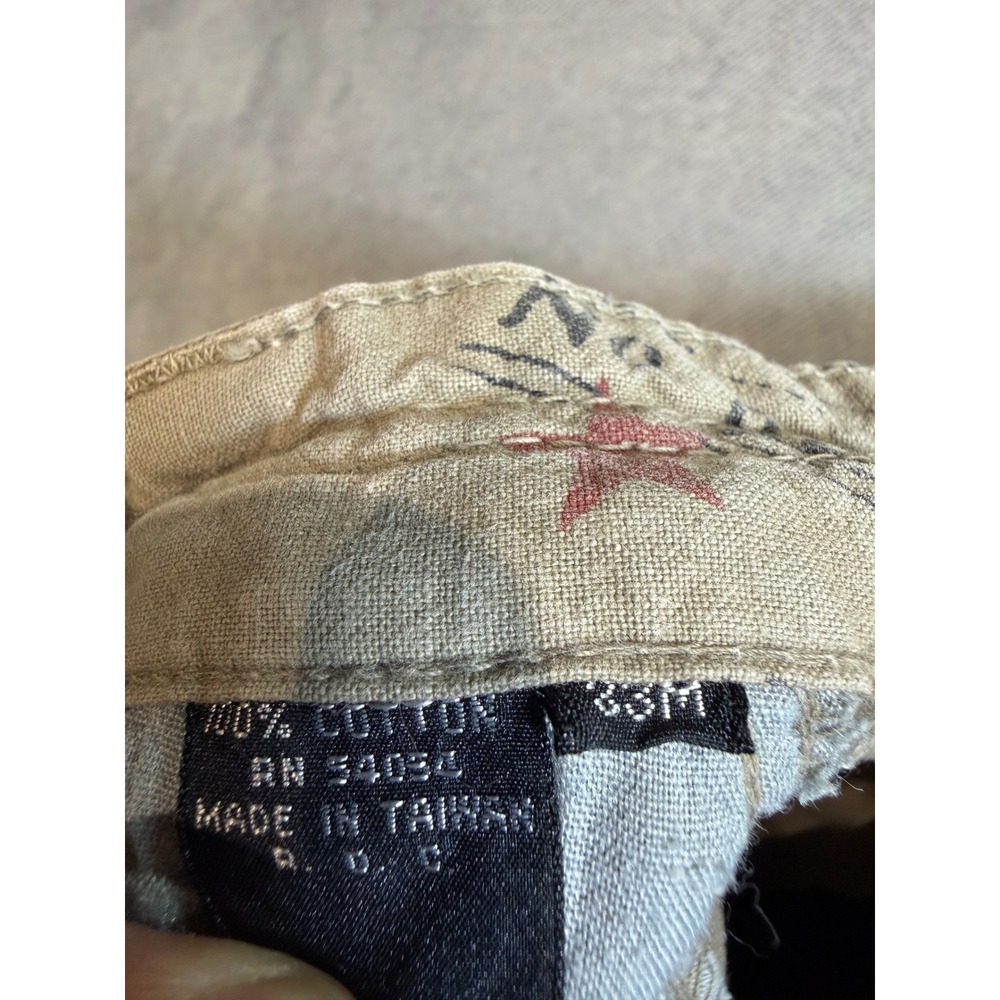 Vintage Bugle Boy Air Command Khaki Cargo Pants Airborne Patch Tan Mens - Picture 4 of 10